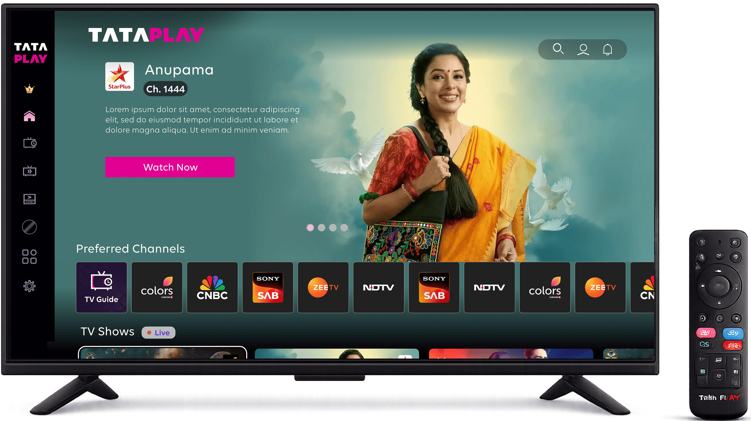 Dish-free TV Connection
